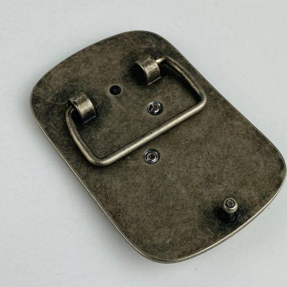 Unisex Gray Distressed Belt Buckle With Raised Eagle Accessory Piece Collectible - Picture 5 of 8